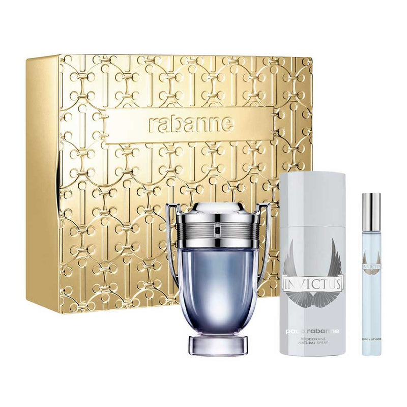 Invictus (METAL) ESTUCHE 3pzs EDT Hombre