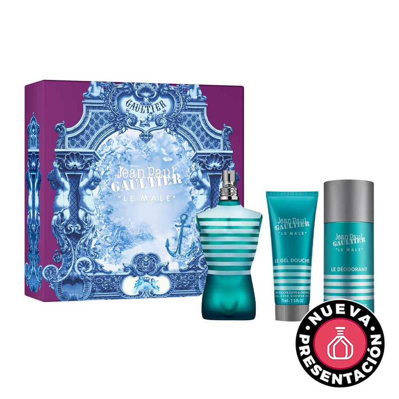 Jean Paul Gaultier Le Male Set 3 piezas EDT Hombre