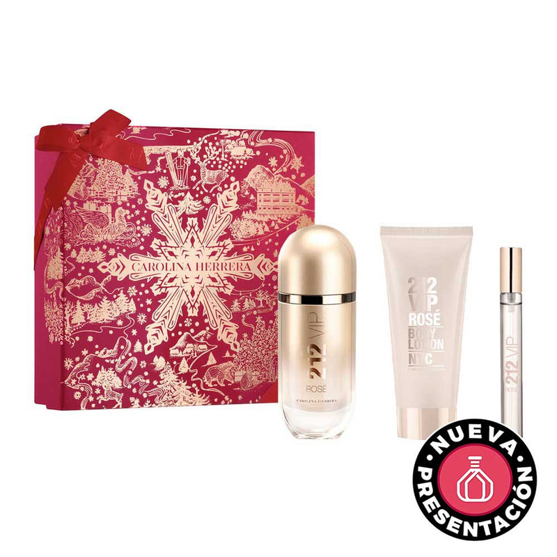 212 Vip Rose Navidad ESTUCHE 3pzs EDP-Dama