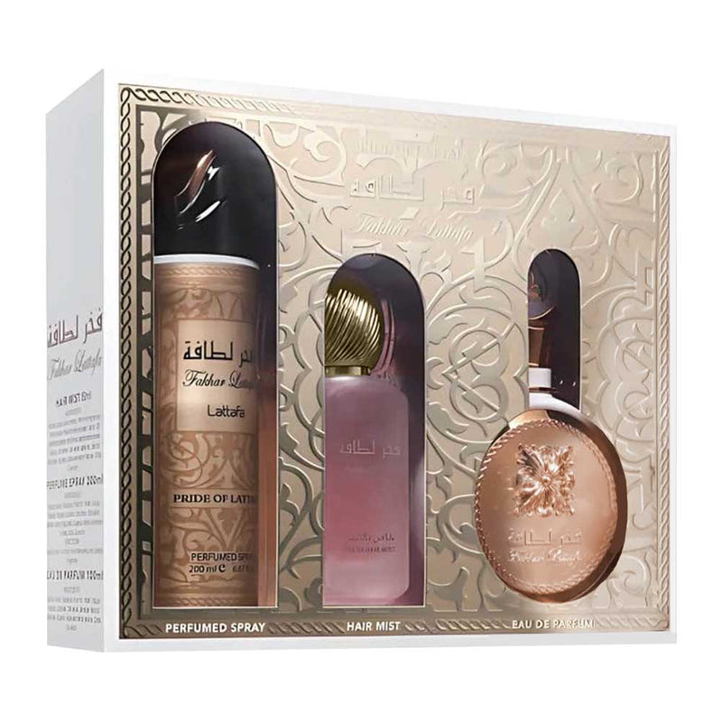 Lattafa Fakhar Rose ESTUCHE 3pzs - Dama