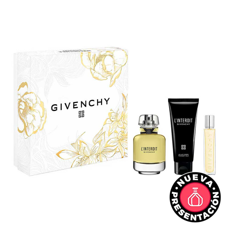 L'Interdit Estuche 3 Piezas Dama EDP 80ml + Body Milk 75ml + Miniatura 12.5ml